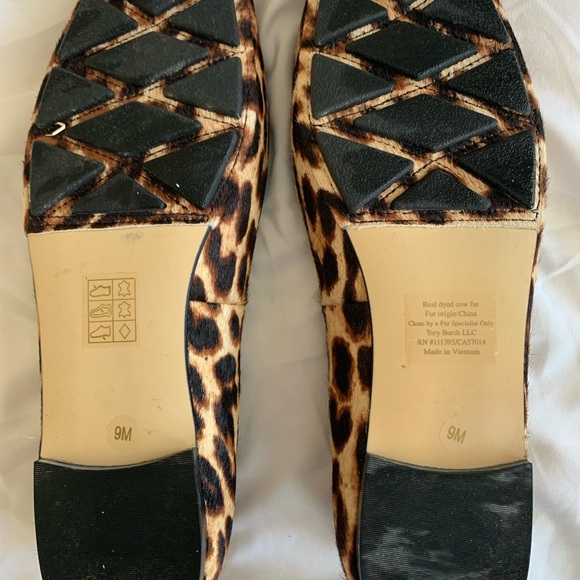 Tory Burch leopard calf hair driving Mocs size 9 - Picture 3 of 3